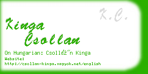 kinga csollan business card